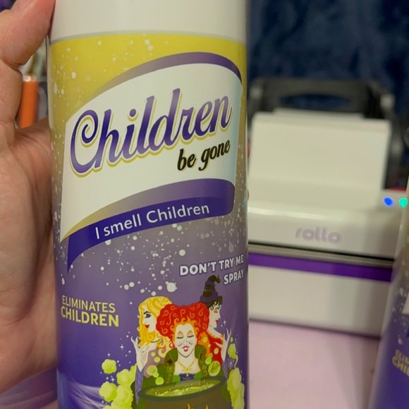 Children Be Gone Spray Hocus Pocus 20 oz Tumbler - Glow In The Dark - Picture 4 of 7